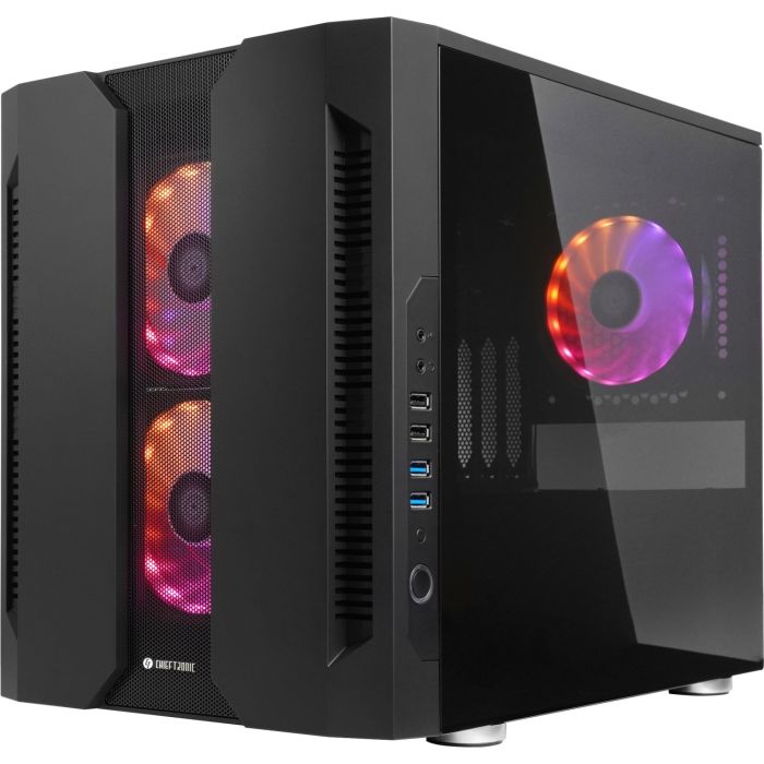 Chieftronic M2 USB3.1 Gen1 mATX RGB ohišje, črno