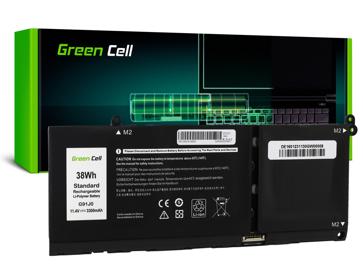 Green Cell Baterija G91J0 za Dell Latitude 3320 3330 3520 Inspiron 15 3511 3525 5510