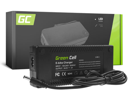 Green Cell polnilec 54.6V 2A (5.5*2.1mm) za E-BIKE 48V