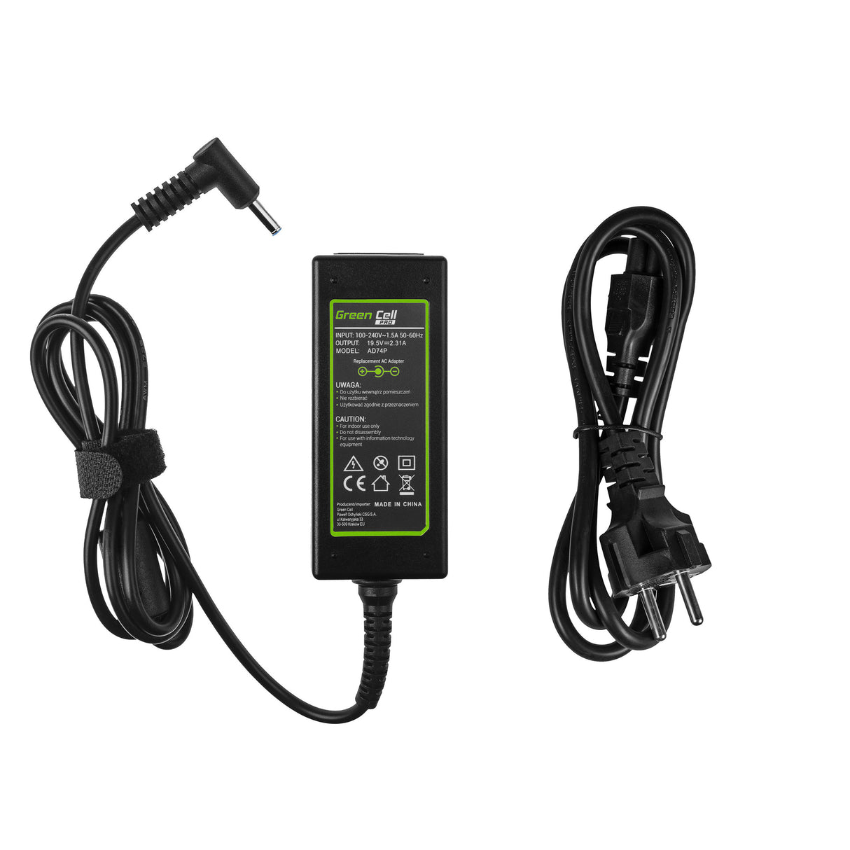 Green Cell PRO polnilec / AC Adapter 19.5V 2.31A 45W za HP 250 G2 G3 G4 G5 255 G2 G3 G4 G5, HP ProBook 450 G3 G4 650 G2 G3