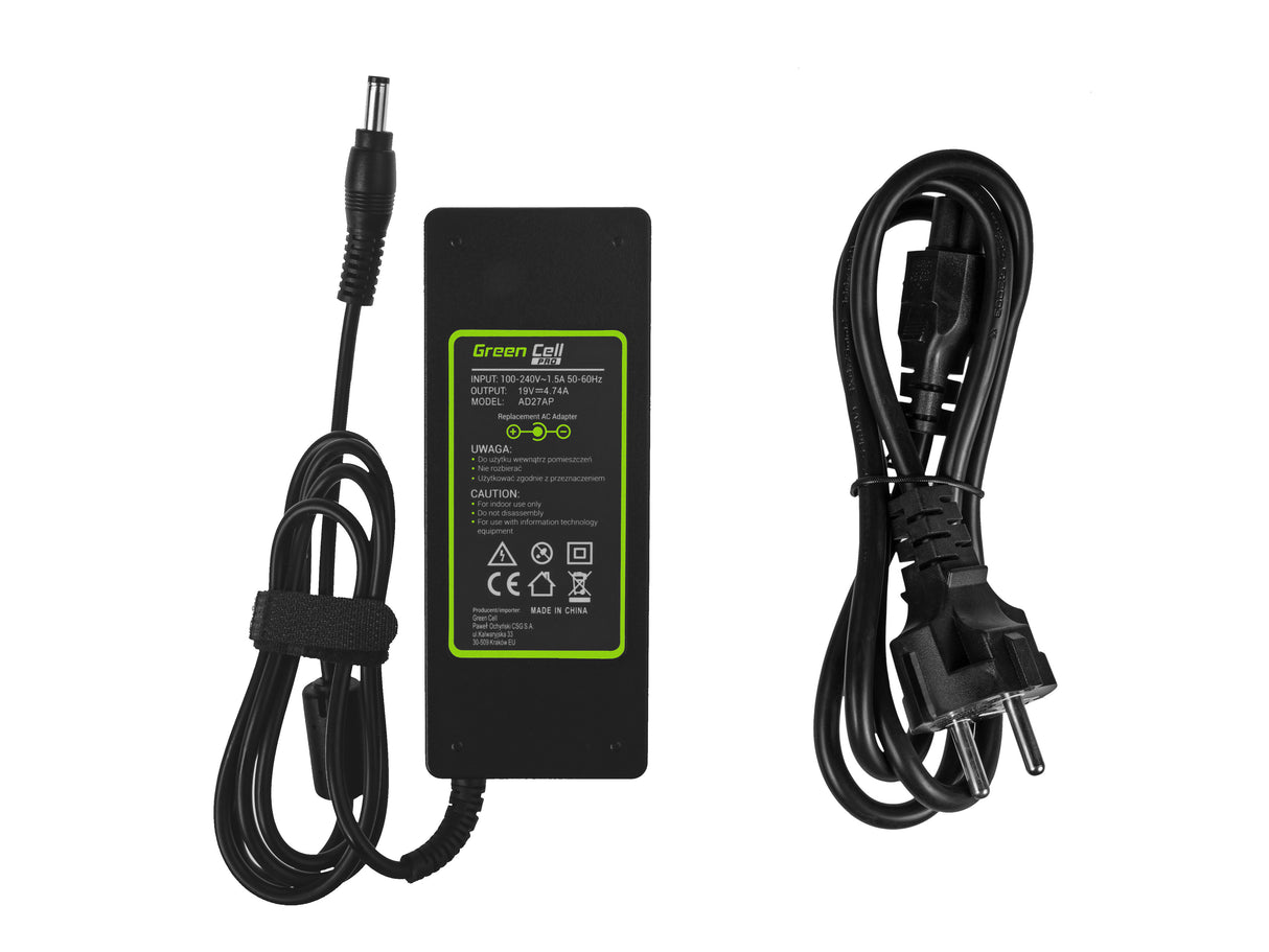 Green Cell PRO polnilec / AC Adapter 19V 4.74A 90W za Asus A52 K50IJ K52 K52F K52J K53S K53SV X52 X52J X53S X53U X54C X54 X54H