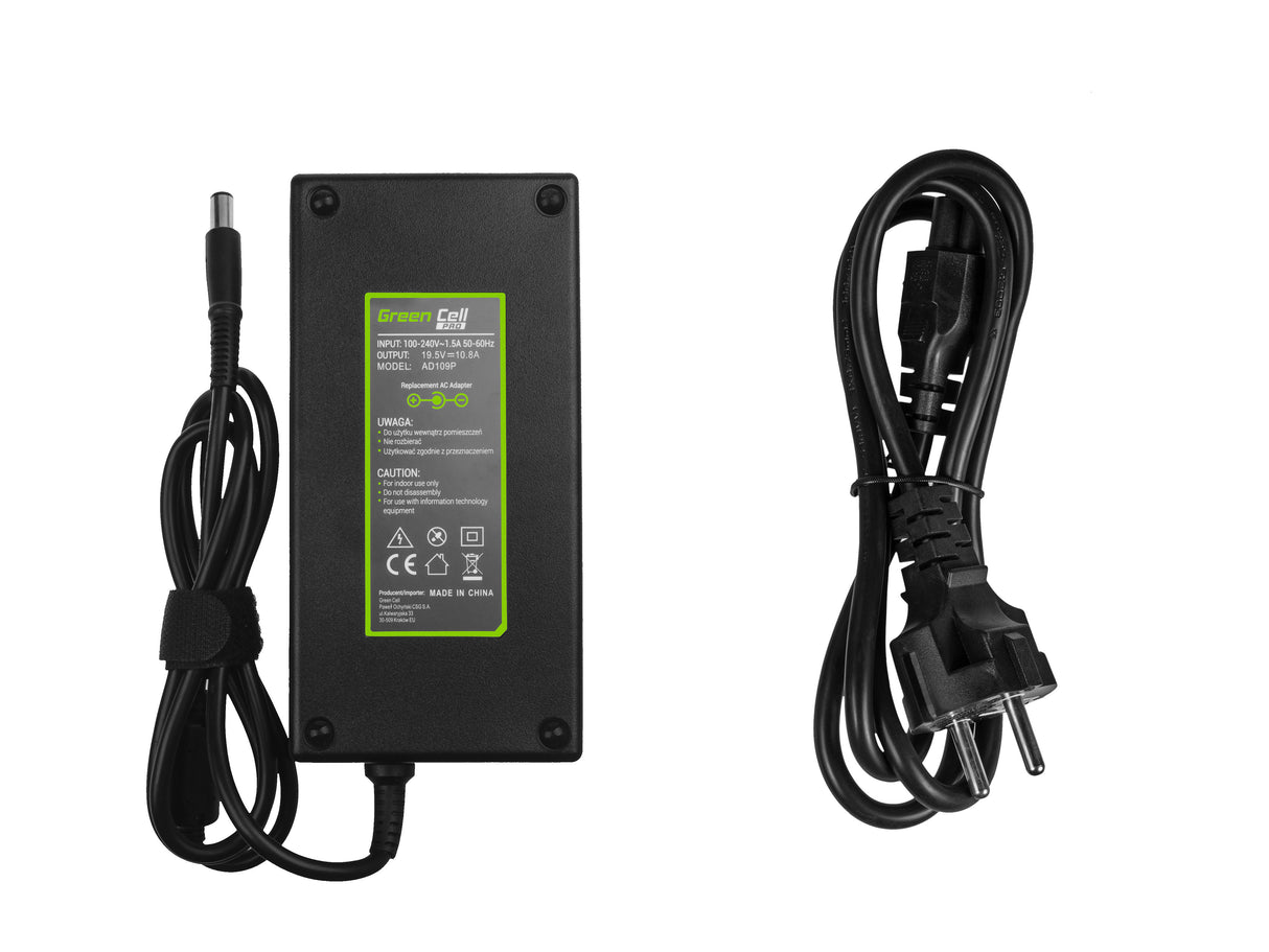 Green Cell PRO polnilec / AC Adapter 19.5V 10.8A 210W za Dell Precision M4600 M4700 M6600 M6700 Dell Alienware 17 M17x