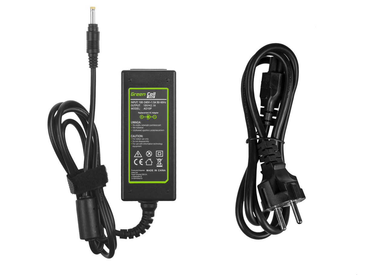 Green Cell PRO polnilec / AC Adapter 19V 2.1A 40W za HP Mini 110 210 Compaq Mini CQ10