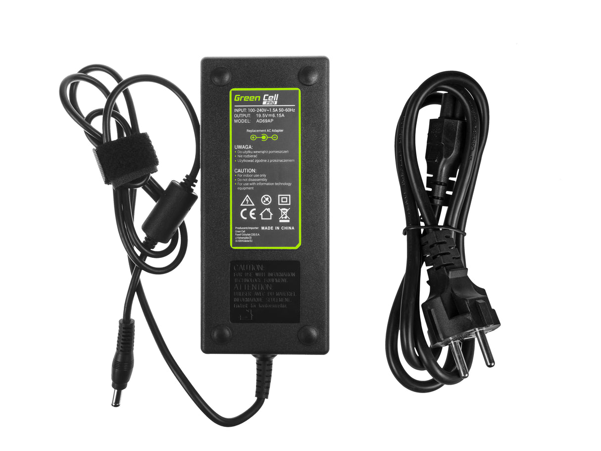 Green Cell PRO polnilec / AC Adapter 19.5V 6.15A 120W za Lenovo IdeaPad Y510p Y550p Y560 Y570 Y580 Z500 Z570 MSI GE60 GE70 GP70