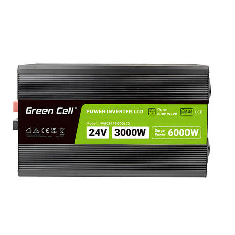 Green Cell pretvornik moči LCD 24 V 3000W/60000W pretvornik moči za vozila - čisti sinusni val