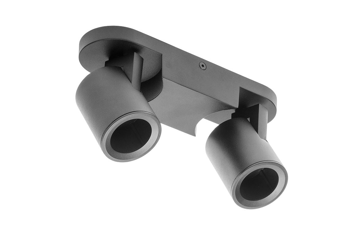 GTV reflektorska svetilka BLINK 2xGU10 220V, črna