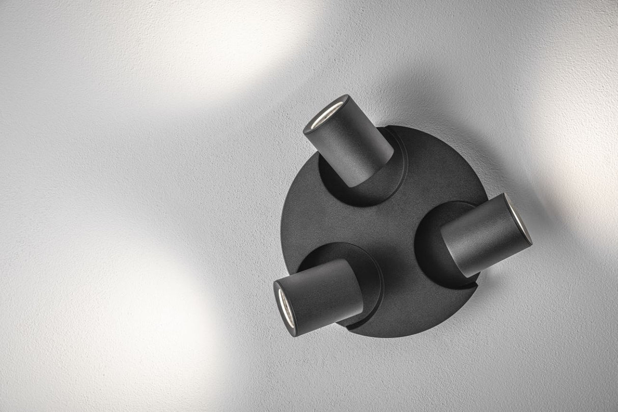 GTV reflektorska svetilka BLINK 3xGU10 220V, črna