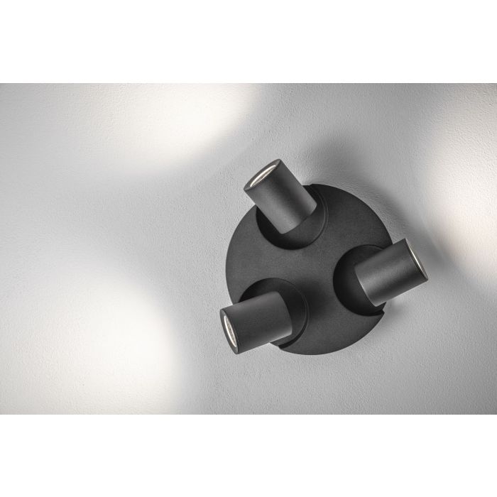 GTV reflektorska svetilka BLINK 3xGU10 220V, črna