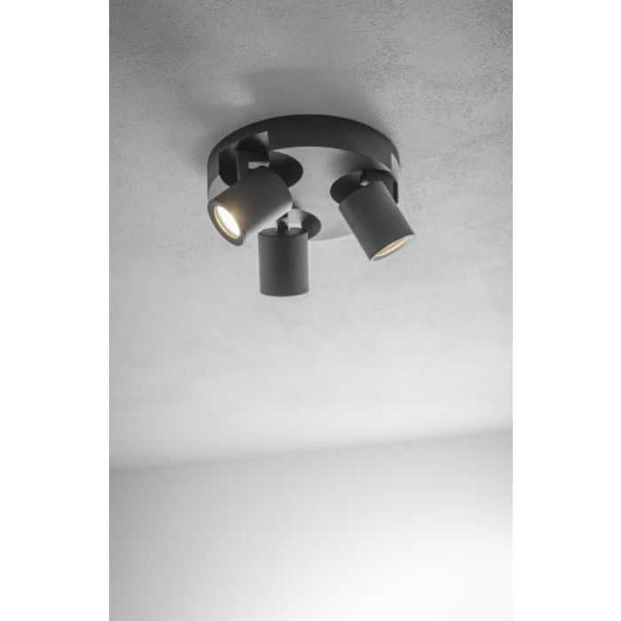 GTV reflektorska svetilka BLINK 3xGU10 220V, črna