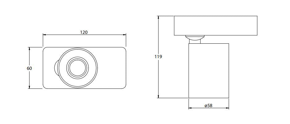 GTV reflektorska svetilka SANTO 1x GU10 220V, črna