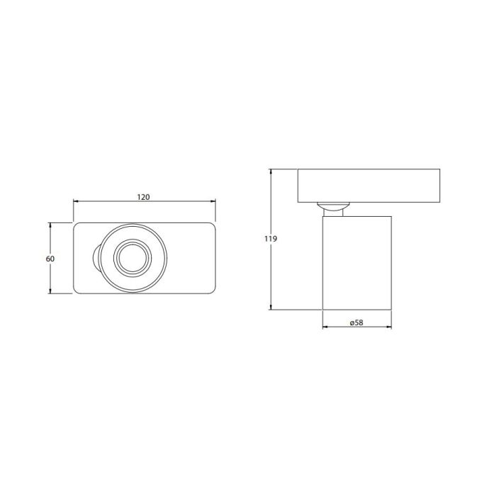 GTV reflektorska svetilka SANTO 1x GU10 220V, črna