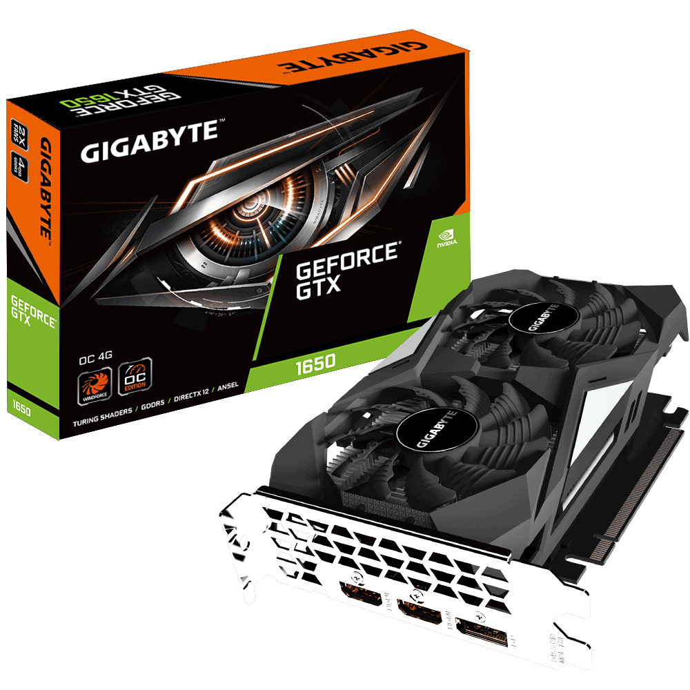 Grafična kartica GIGABYTE GeForce GTX 1650 OC 4G, 4GB GDDR5, PCI-E 3.0