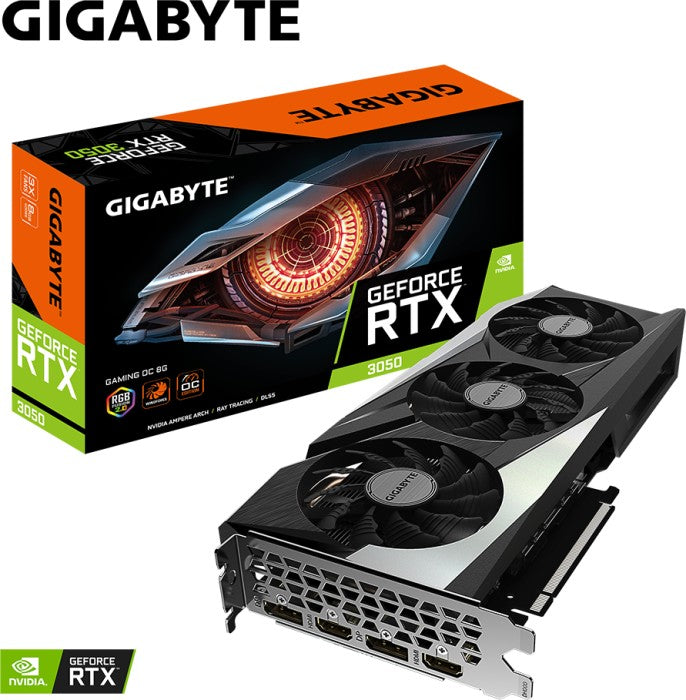 Grafična kartica GIGABYTE GeForce RTX 3050 Gaming OC 8G, 8GB GDDR6, PCI-E 4.0