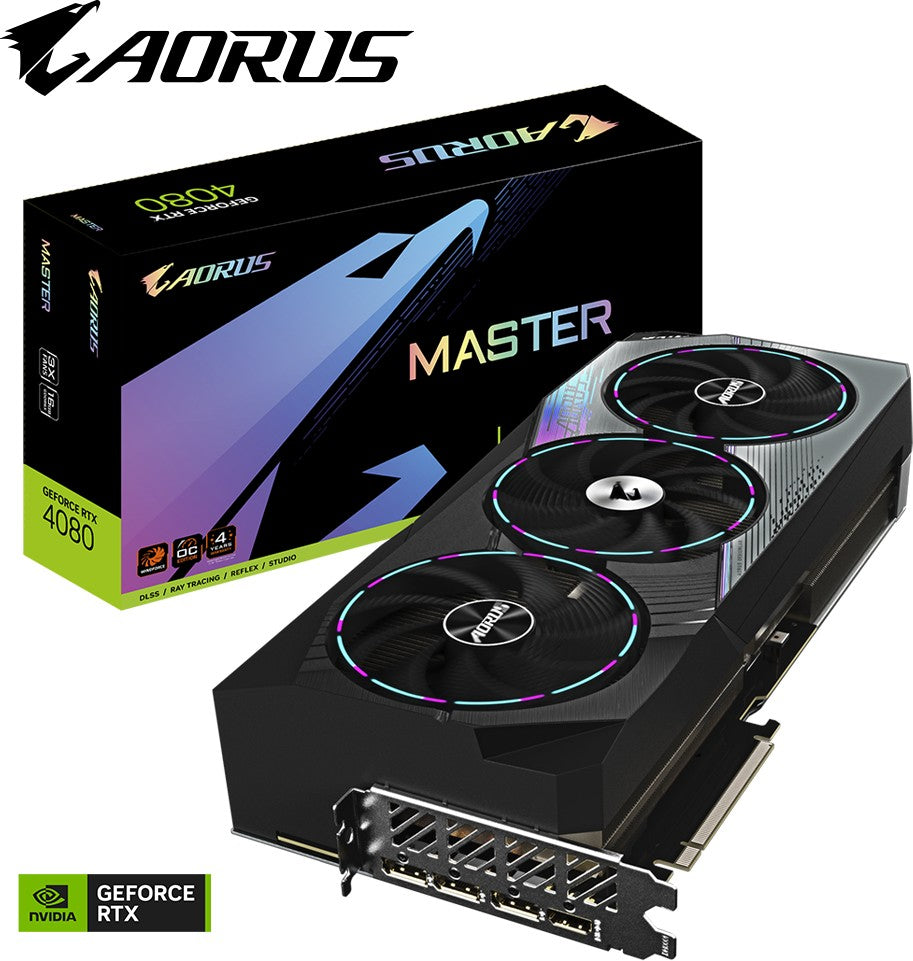 Grafična kartica GIGABYTE AORUS GeForce RTX 4080 MASTER, 16GB GDDR6X, PCI-E 4.0