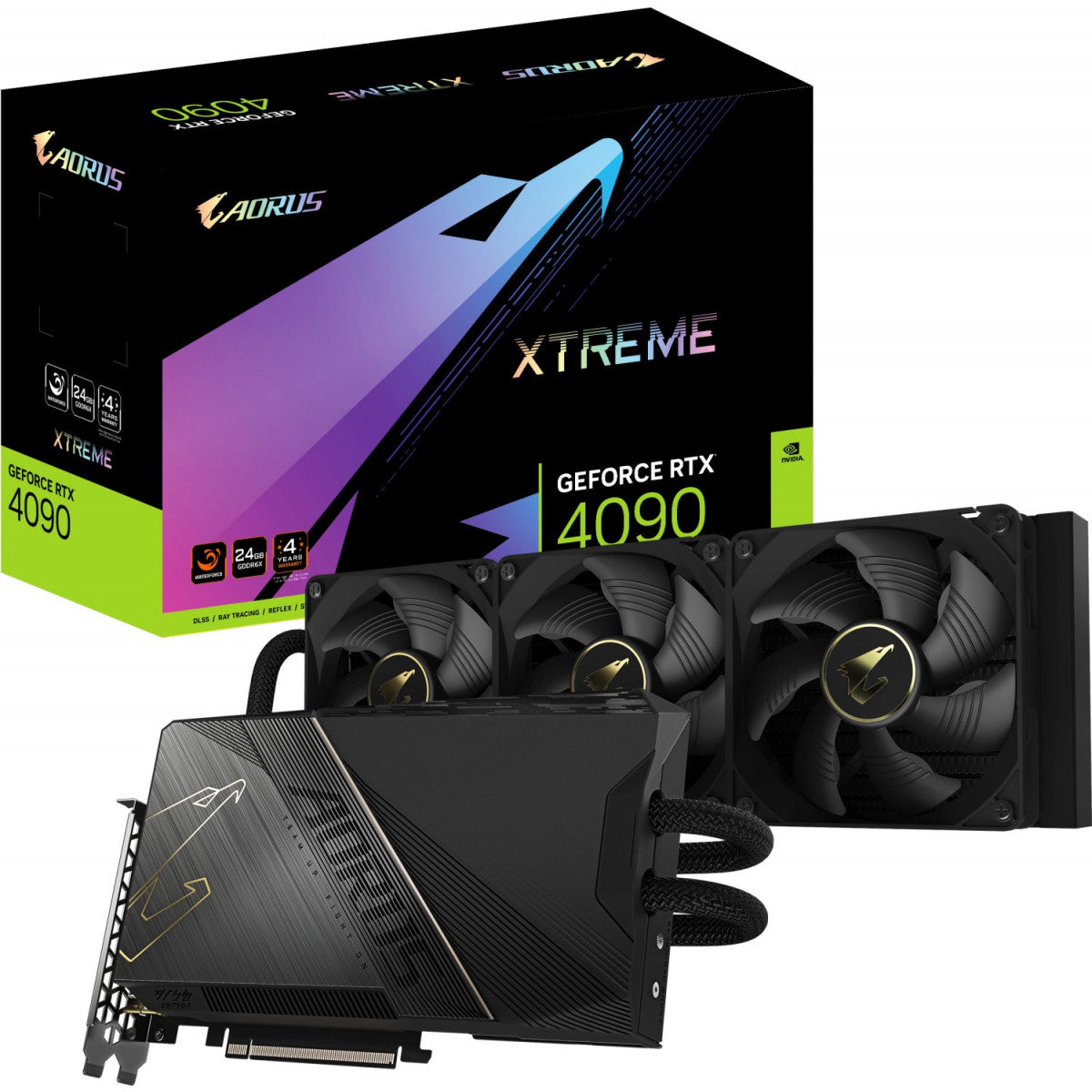 Grafična kartica GIGABYTE GeForce RTX 4090 XTREME WATERFORCE 24G, 24GB GDDR6X, PCI-E 4.0