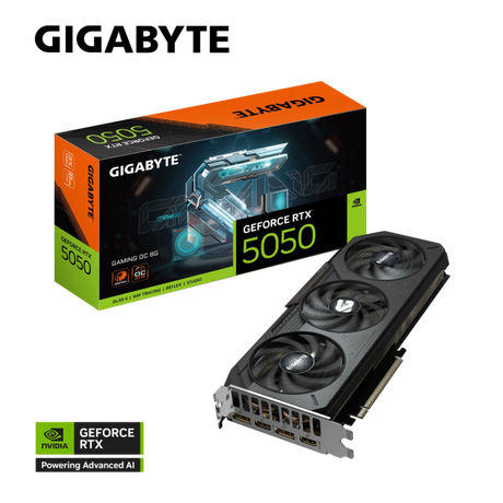 Grafična kartica GIGABYTE GeForce RTX 5050 Gaming OC 8G, 8GB GDDR6, PCI-E 5.0