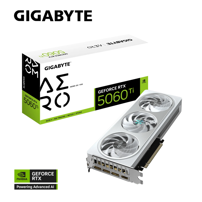 Grafična kartica GIGABYTE GeForce RTX 5060 Ti AERO OC 16G, 16GB GDDR7, PCI-E 5.0