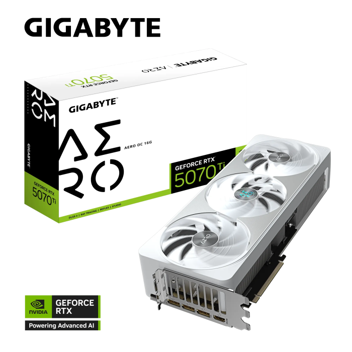 Grafična kartica GIGABYTE GeForce RTX 5070 Ti AERO OC 16G, 16GB GDDR7, PCI-E 5.0