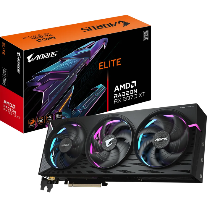 Grafična kartica GIGABYTE Aorus Radeon RX 9070 XT ELITE 16G OC, 16GB GDDR6, PCI-E 5.0