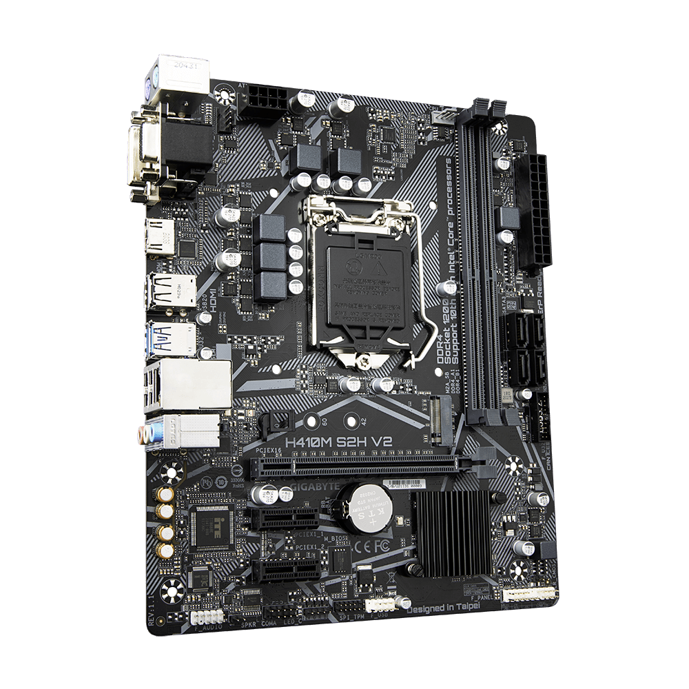 GIGABYTE H410M S2H V2, DDR4, SATA3, HDMI, USB3.2Gen1, LGA1200 mATX