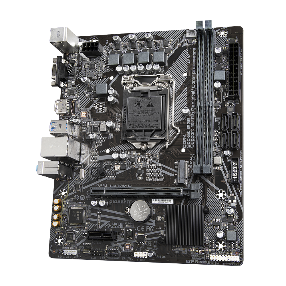 GIGABYTE H470M H, DDR4, SATA3, USB3.2Gen1, HDMI, LGA1200 mATX