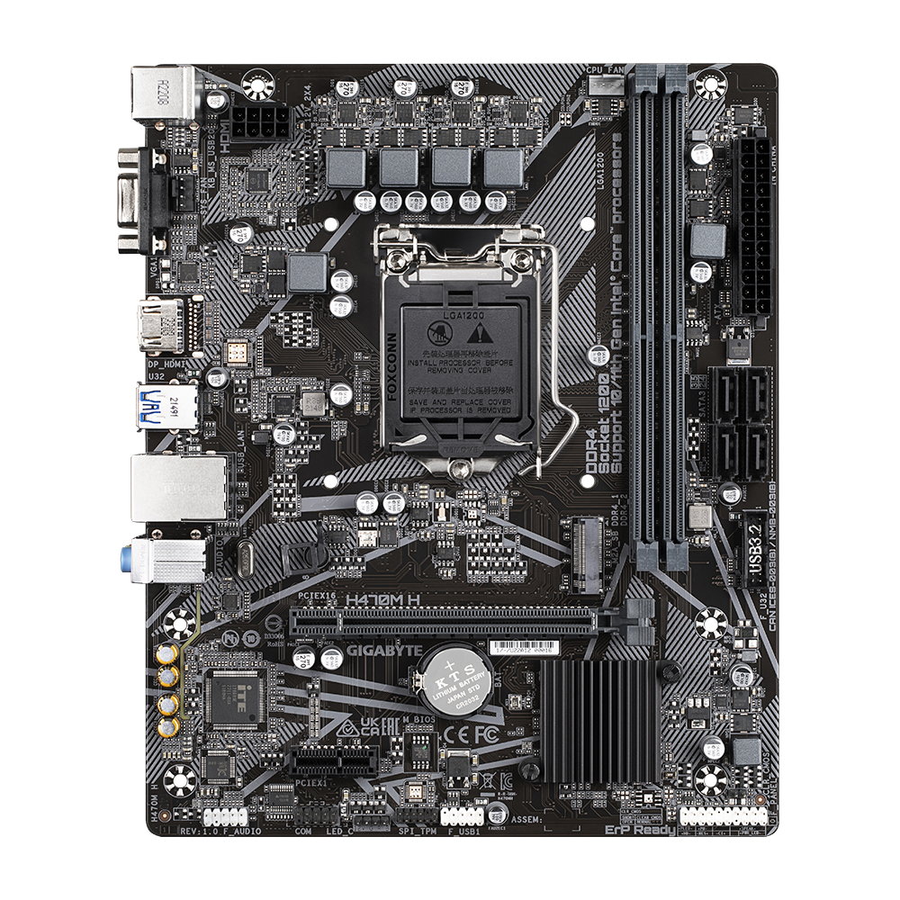GIGABYTE H470M H, DDR4, SATA3, USB3.2Gen1, HDMI, LGA1200 mATX