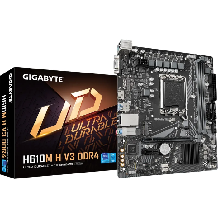 GIGABYTE H610M H V3 DDR4, DDR4, SATA3, HDMI, USB3.2Gen1, LGA1700 mATX