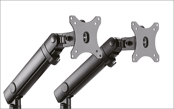 IcyBox dvojni nosilec za monitor do diagonale 32'' z montažo na rob mize