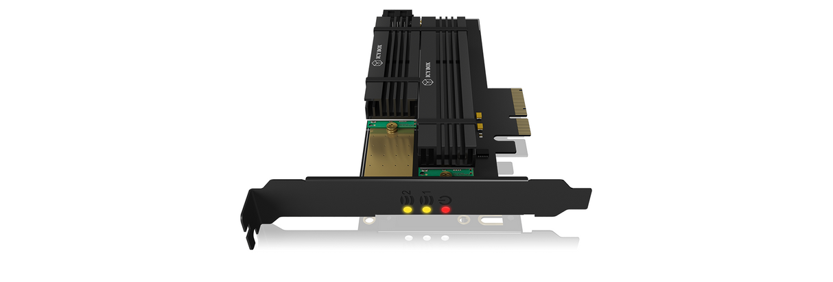 Icybox PCIe razširitvena kartica za 2x M.2 SSD-ja s hladilnikom