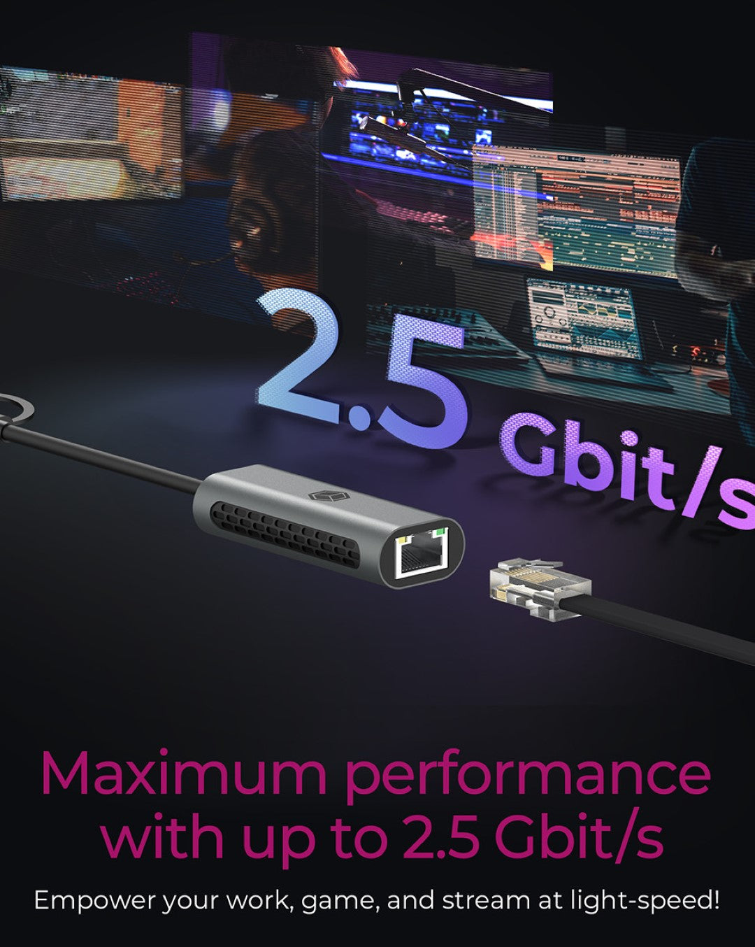 Icybox IB-LAN301-C3 USB-A in USB-C mrežna kartica/adapter na 2.5 Gbit Ethernet