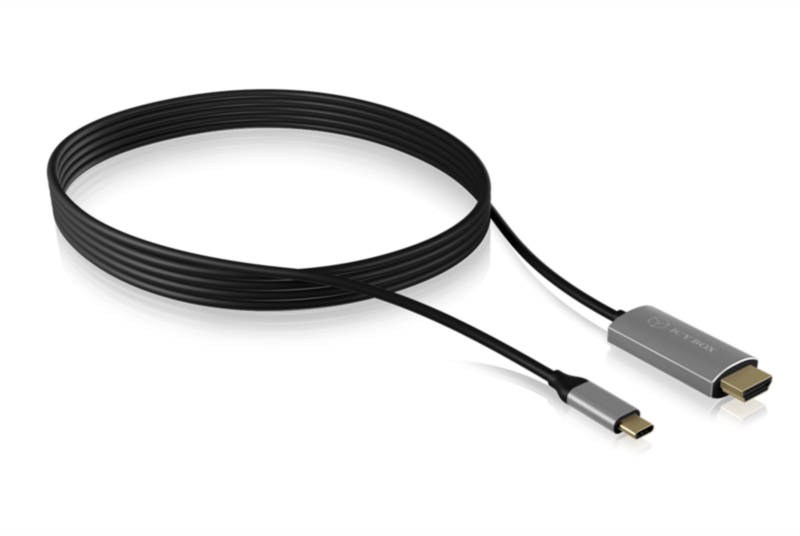 Icybox kabel iz USB-C na HDMI s podporo za 4k@60Hz