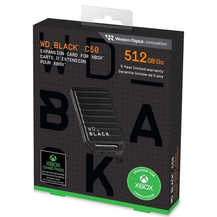 WD 512GB C50 Black NVMe razširitvena kartica za XBOX