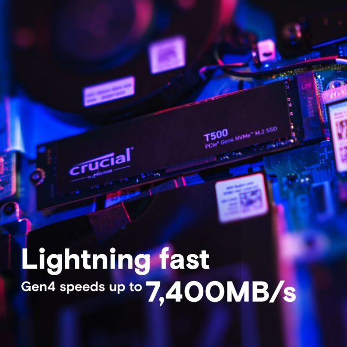Crucial T500 500GB PCIe Gen4 NVMe M.2 SSD