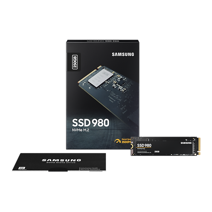Samsung 250GB 980 SSD NVMe M.2 disk