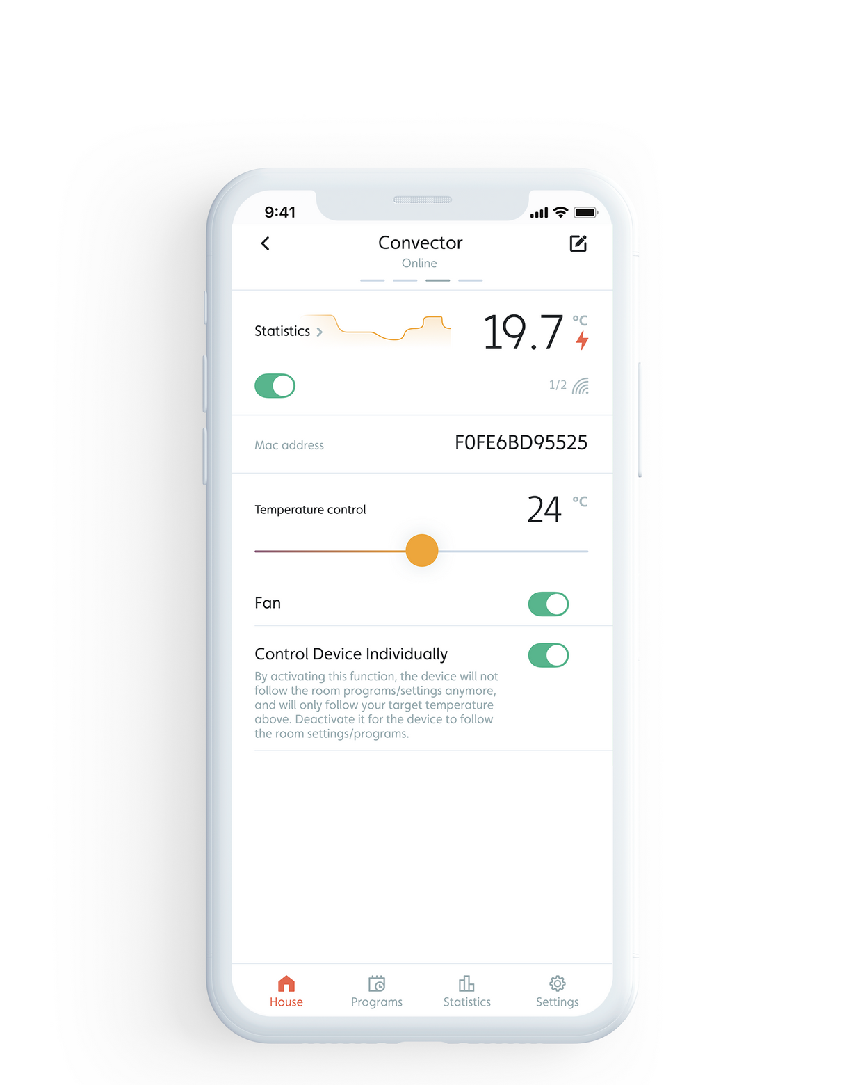 MILL panelni konvekcijski radiator Wi-Fi 600W jeklo PA600WIFI3