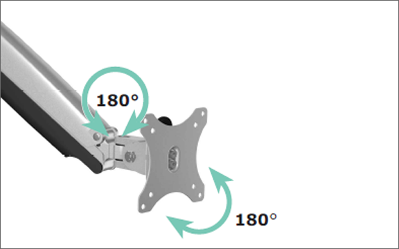 IcyBox dvojni namizni nosilec za monitorja do diagonale 32''