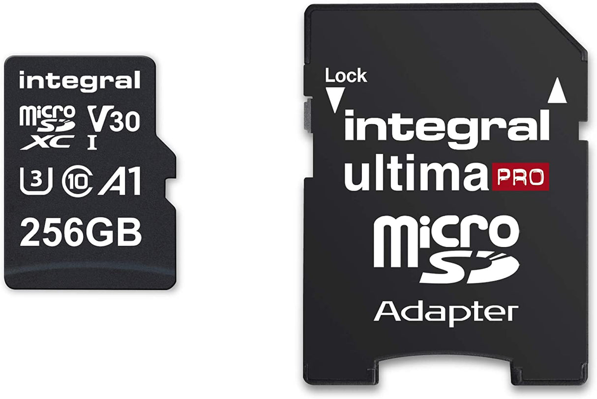 Integral 256GB Professional High Speed 180MB/s microSDXC V30 UHS-I U3