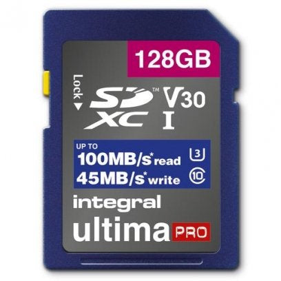 Integral 128GB High Speed SDHC/XC V30 UHS-I U3