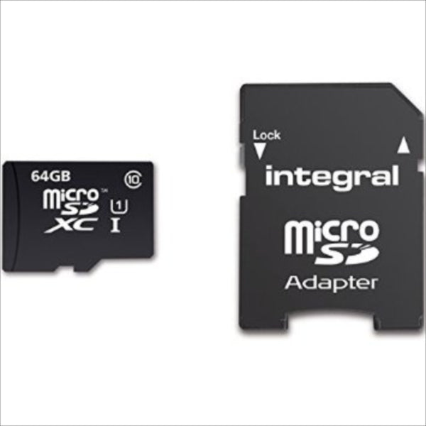 INTEGRAL 64GB MICRO SDXC class10 90MB/s SPOMINSKA KARTICA+ SD ADAPTER