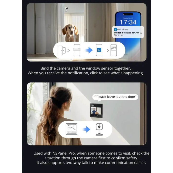 SONOFF notranja videonadzorna kamera CAM-S2, 1080P, Wi-Fi