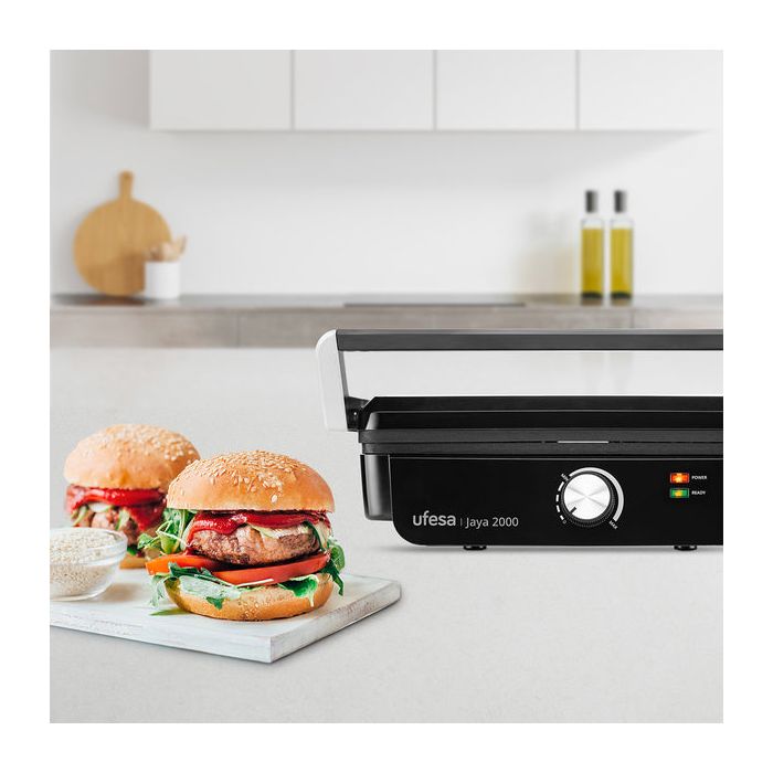 Ufesa Press Grill Jaya 2000 – električni kontaktni žar, 2000 W, z 180°