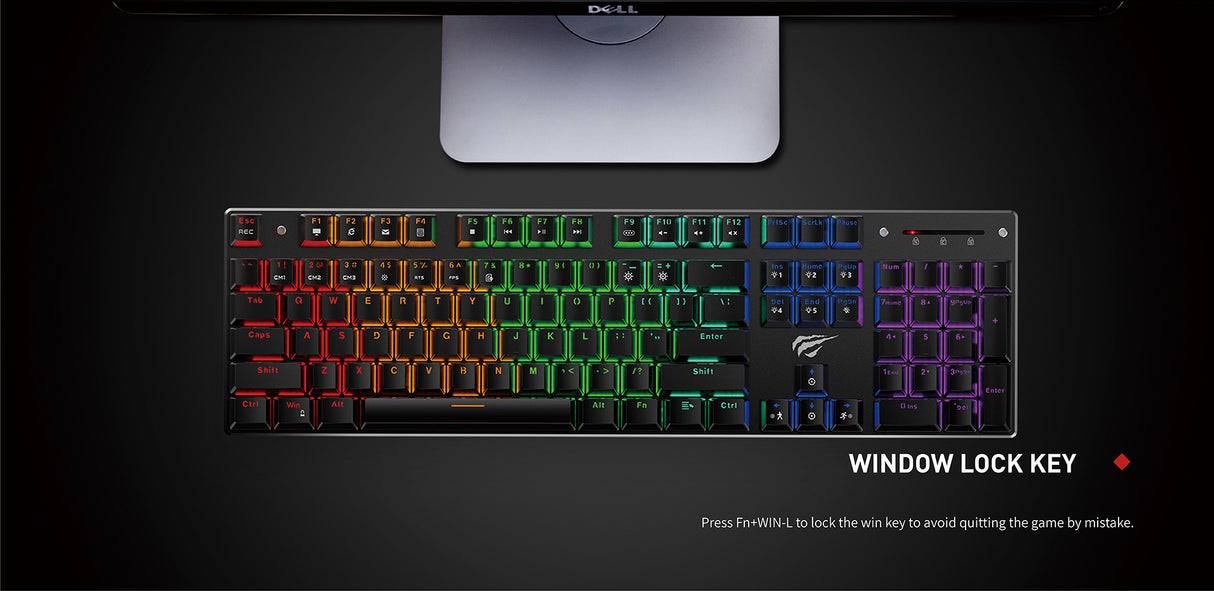 HAVIT Gamenote USB mehanska tipkovnica HV-KB498L - SLO znaki