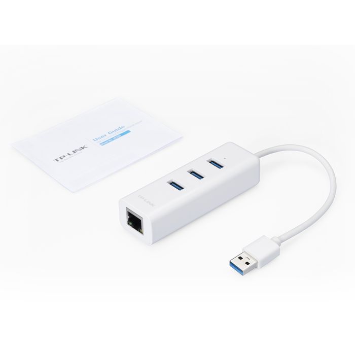 TP-LINK UE330 USB 3.0 3 portni HUB & RJ45 Gigabit Ethernet adapter