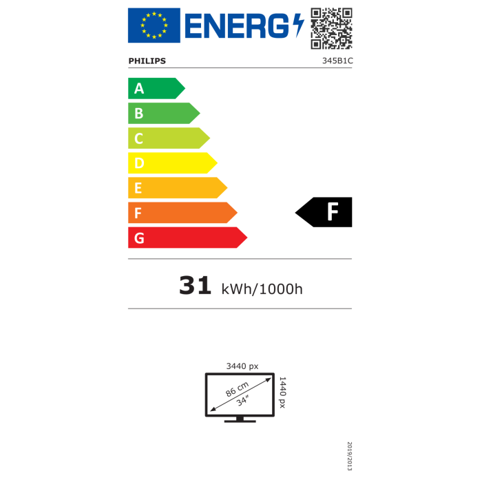 Philips 345B1C 34" VA WQHD 100Hz monitor