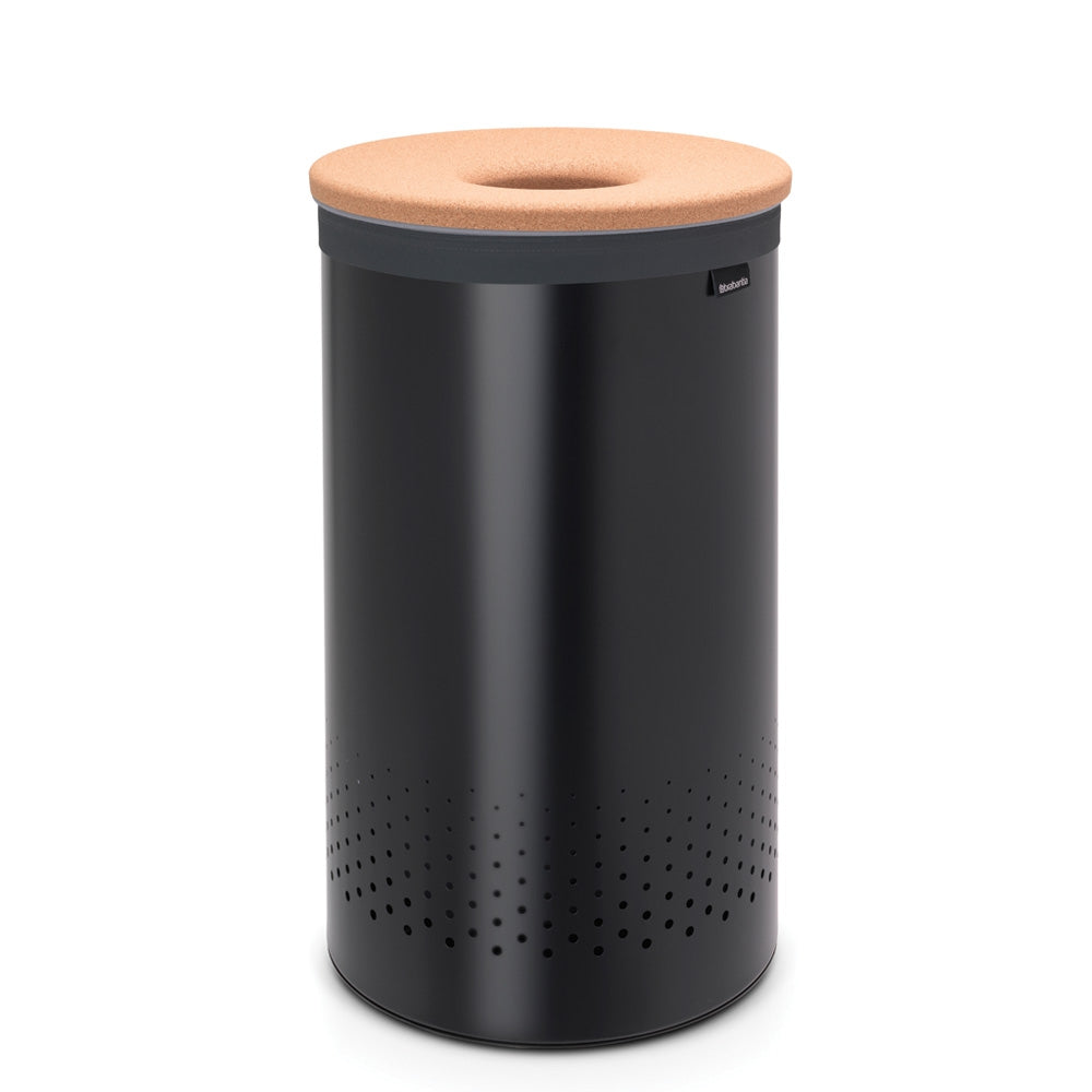 Brabantia koš za perilo 60L okrogel, črn