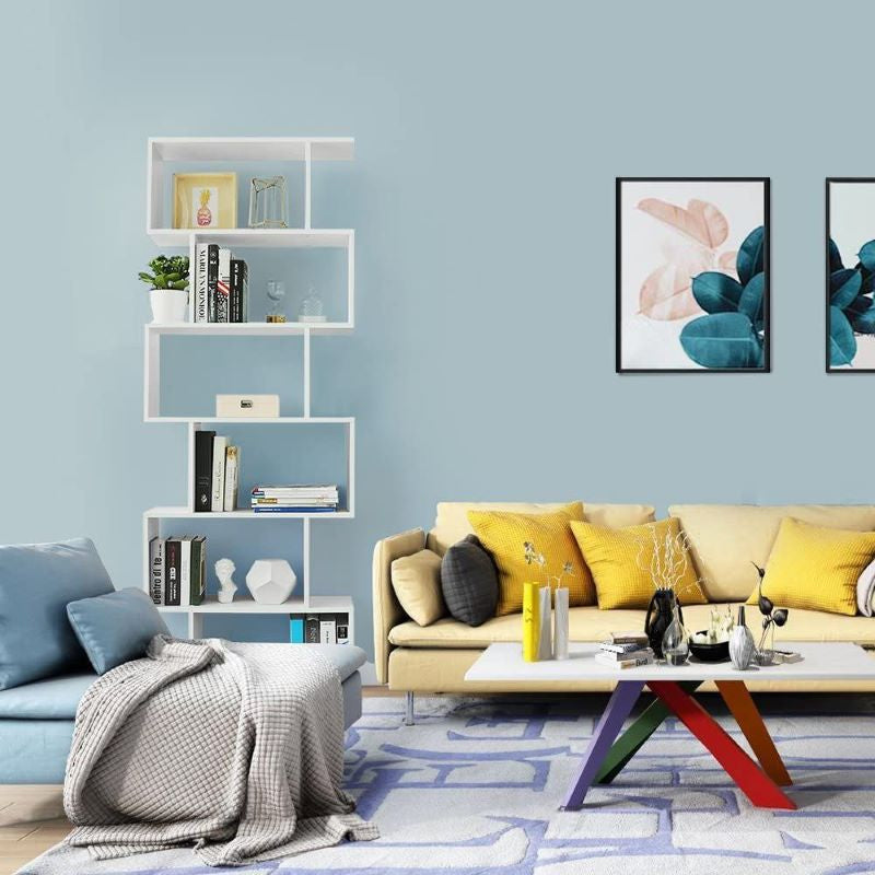 VASAGLE Lesena prostostoječa omara za knjige s 6 nivoji LBC61WT