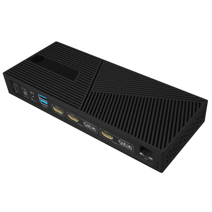 IcyBox IB-DK2246AC 11 v 1 USB-C hibridna priklopna postaja z DisplayLink