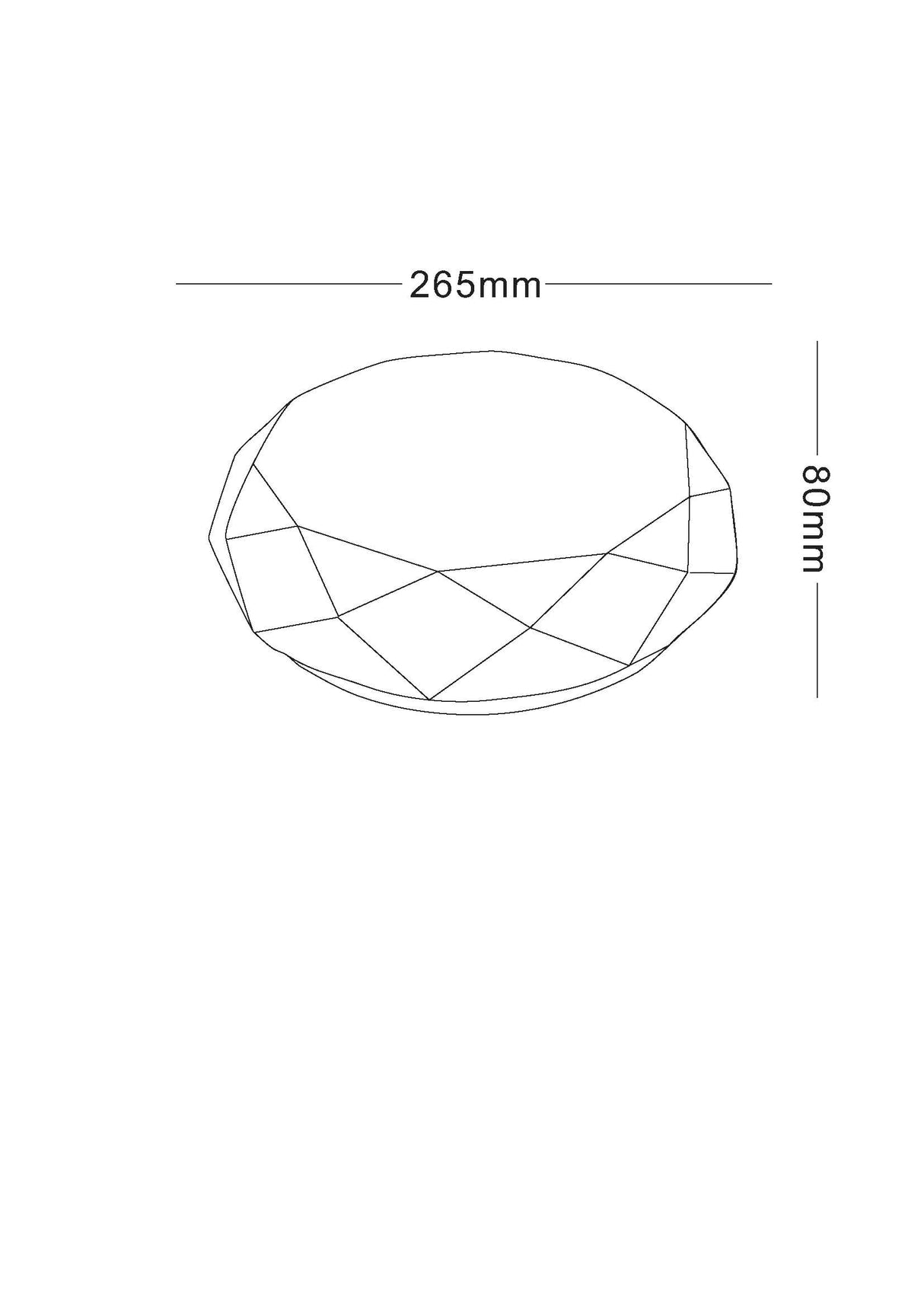 Stropna LED luč, diamant, 12W STAR, 3000K, 900lm