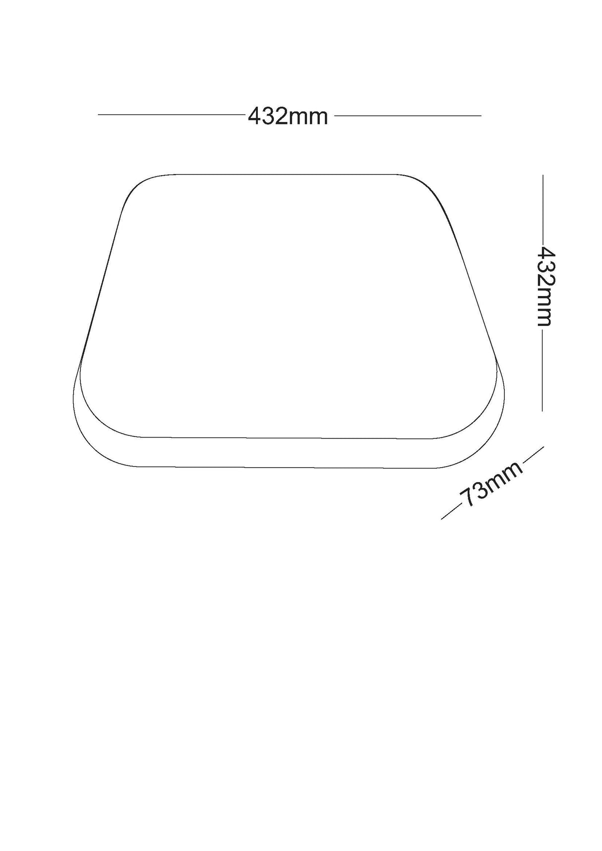 Stropna LED luč, kvadrat, 72W OPAL + daljinski upravljalec