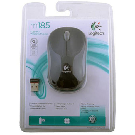 Logitech M185 Wireless mini miška, siva